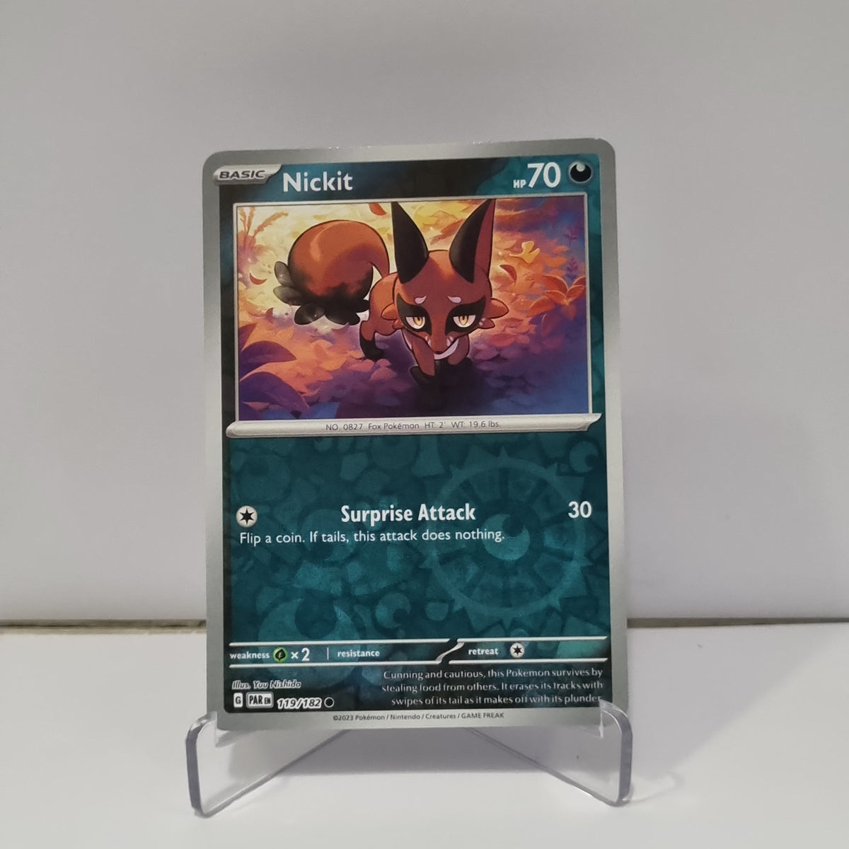Pokemon TCG - Paradox Rift - #119 - Nickit - Reverse Holo