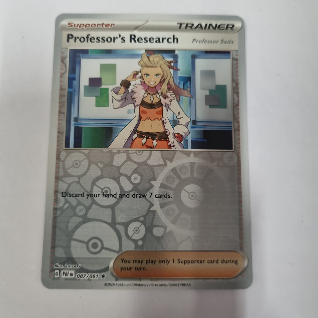 Pokemon TCG - Paldean Fates - #87 - Professor Sada - Rare - Reverse Holo