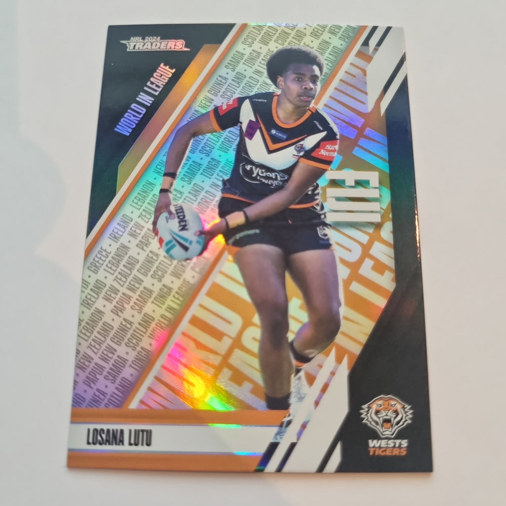 NRL 2024 Traders - World in League - #WL53 - Losana Lutu Wests tigers