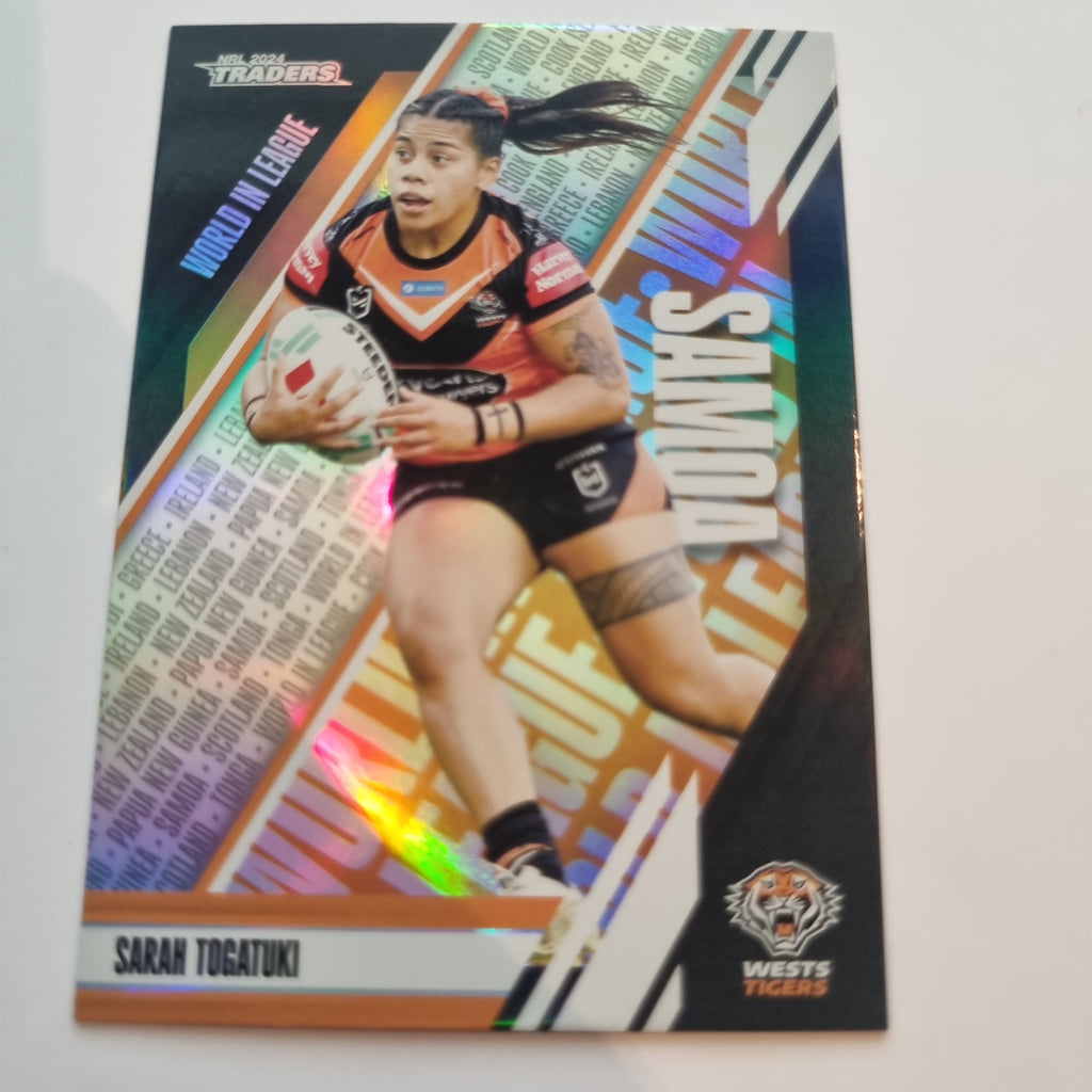 NRL 2024 Traders - World in League - #WL54 Sarah Togatuki Wests Tigers