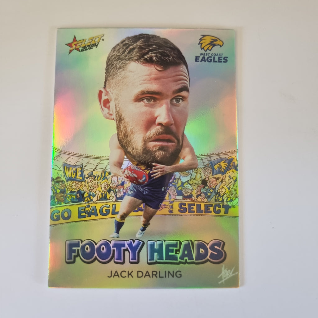 2024 Select Footy Stars - Footy Heads - FH82 - J. Darling - Eagles