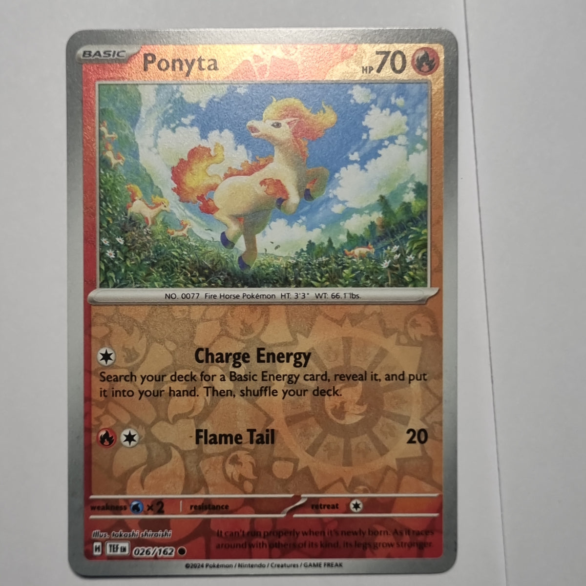 Pokemon TCG - Temporal Forces - #026 - Ponyta - Reverse Holo