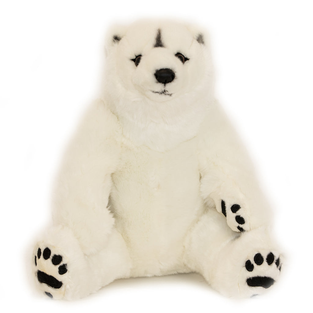 Bocchetta plush animals. Minka the White Polar Bear 30cm Sitting.