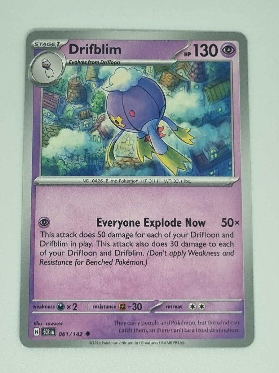 Pokemon TCG - Stellar Crown - #061/142 - Drifblim - Uncommon Funporium Pokemon TCG - Stellar Crown - #061/142 - Drifblim - Uncommon Funporium