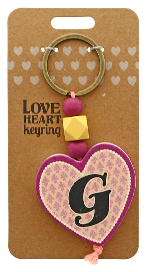 G Love heart Keyring from TSK. Available at the Funporium Australia's gift store.