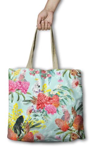 Lisa Pollock Reusable Shopping Bag. Native Birds design available at the Funporium.