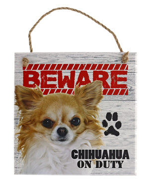 Beware of the Dog pet signs - Chihuahua on duty.