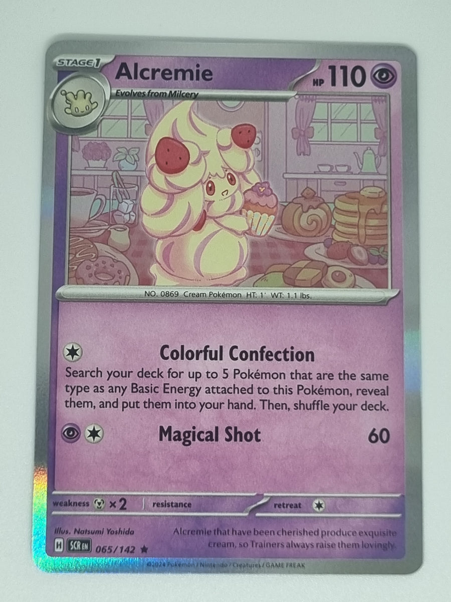 Pokemon TCG - Stellar Crown - #065/142 - Alcremie - Rare Funporium Pokemon TCG - Stellar Crown - #065/142 - Alcremie - Rare Funporium