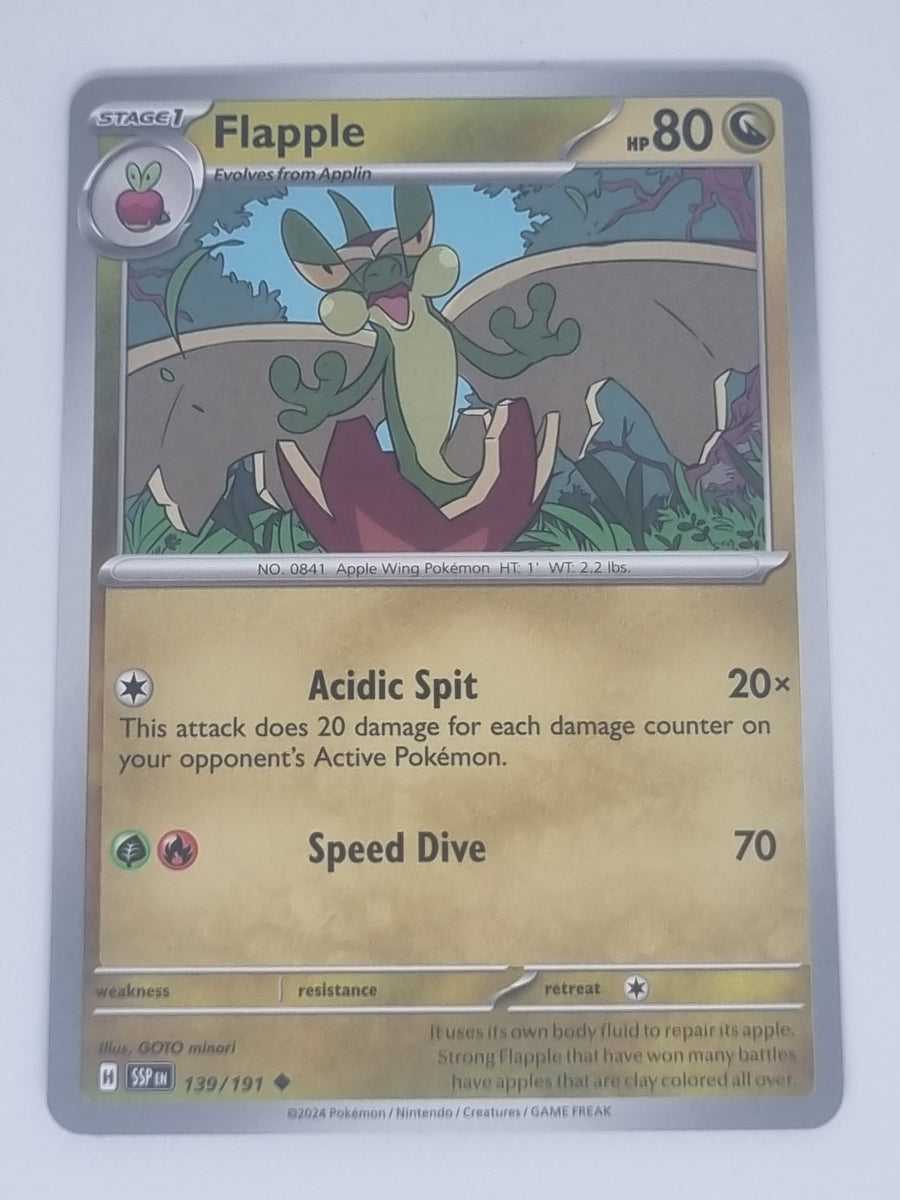 shiny flapple pokemon card Pokemon TCG - Surging Sparks - #139/191 - Flapple