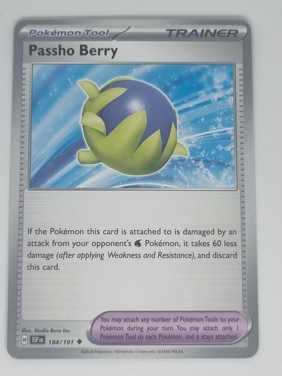 Pokemon TCG - Surging Sparks - #184/191 - Passho Berry - Uncommon Funporium Pokemon TCG - Surging Sparks - #184/191 - Passho Berry - Uncommon Funporium