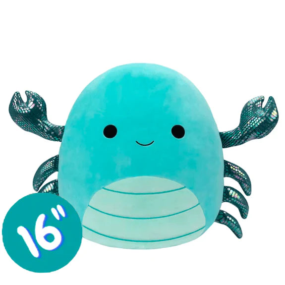 Squishmallows 16 inch plush from wave 17. Carpio the teal scorpion.