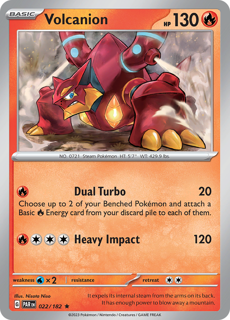 Pokemon TCG: Paradox Rift card - Volcanion.
