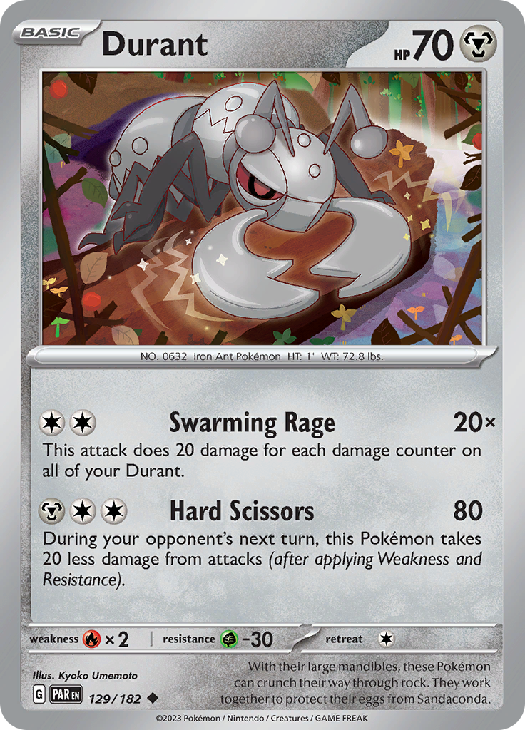 Pokemon TCG - Paradox Rift - #129 - Durant