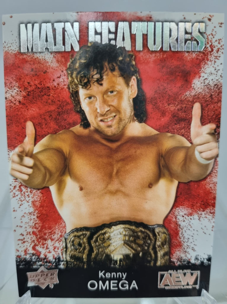 AEW Main Features of Kenny Omega from the Upper Deck 2021 AEW Trading Card Release.