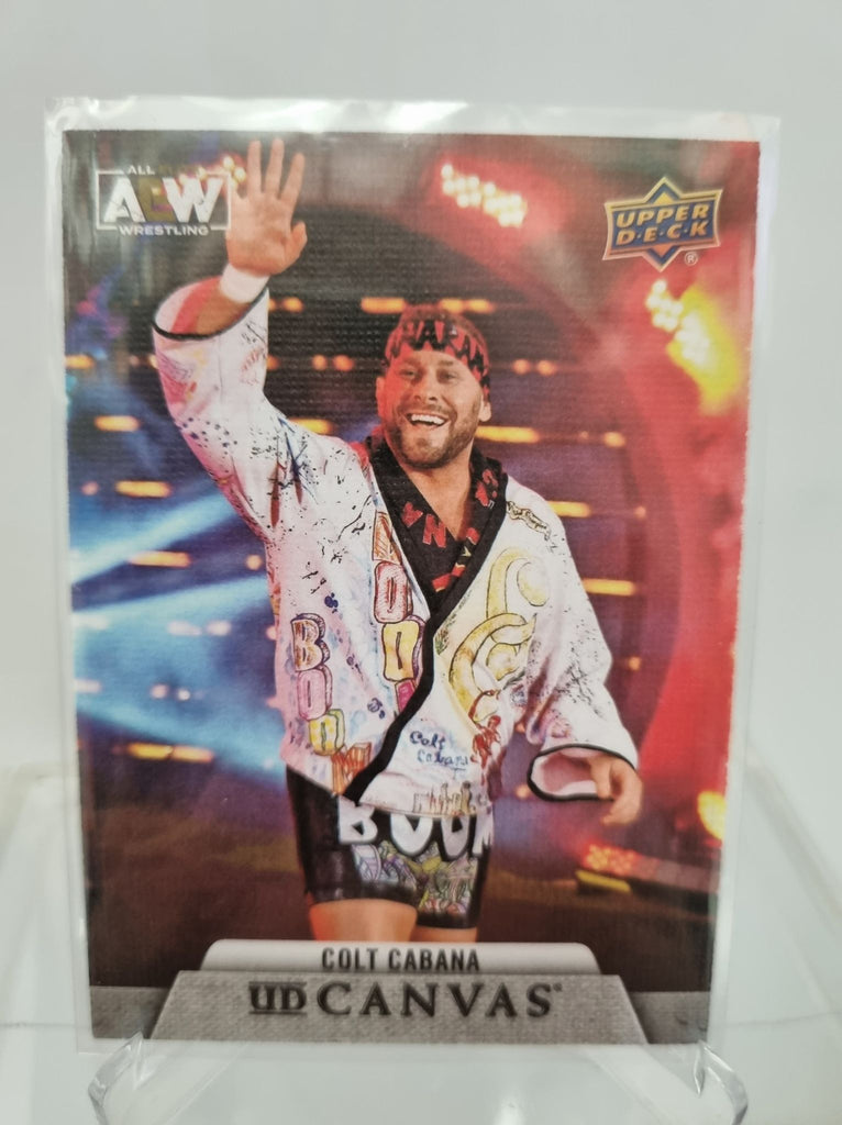 AEW Canvas of Colt Cabana from the Upper Deck 2021 AEW Trading Card Release.