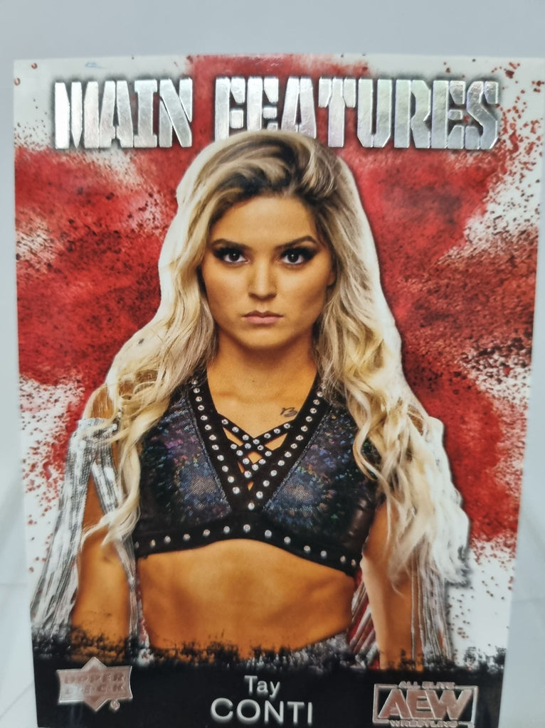 AEW Main Features of Tay Conti from the Upper Deck 2021 AEW Trading Card Release.