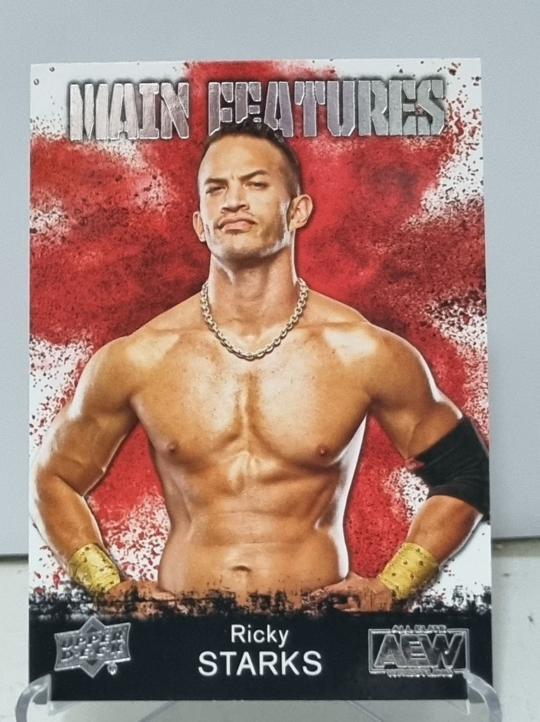 AEW Upper Deck 2021 trading card insert series Main Features featuring Absolute Ricky Starks.