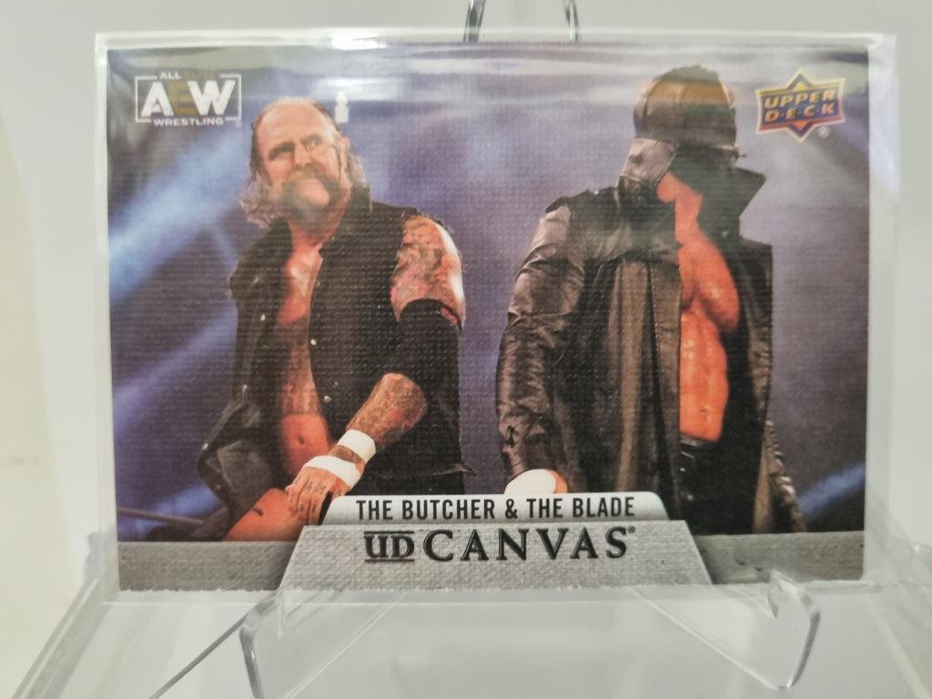 AEW Canvas of Butcher & Blade from the Upper Deck 2021 AEW Trading Card Release.