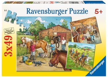 Ravensburger 3x49 piece jigsaw puzzle, A Day with Horses.