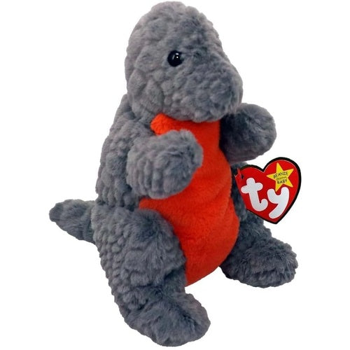 Emmett the Gray Dinosaur | Regular Beanie Baby | TY Beanie Boo