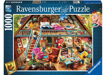 1000 Piece Ravensburger jigsaw puzzle of Goldilocks getting caught.