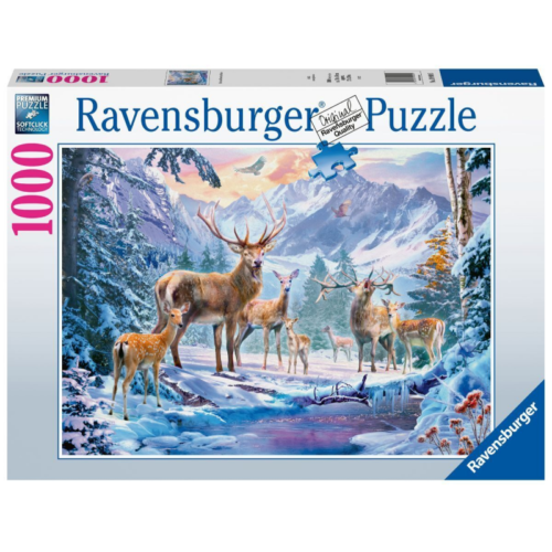 1000 Pieces - Deer & Stags in Winter - Ravensburger Jigsaw Puzzle