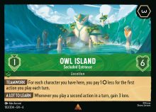 Lorcana Azurite Sea - Owl Island - Hidden Entrance - #102/204 - Rare