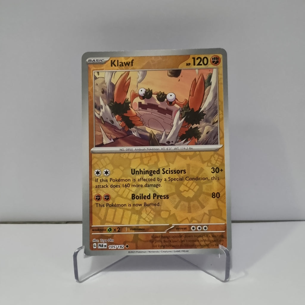 Pokemon TCG - Paradox Rift - #105 - Klawf - Reverse Holo - Uncommon Funporium Pokemon TCG - Paradox Rift - #105 - Klawf - Reverse Holo - Uncommon Funporium