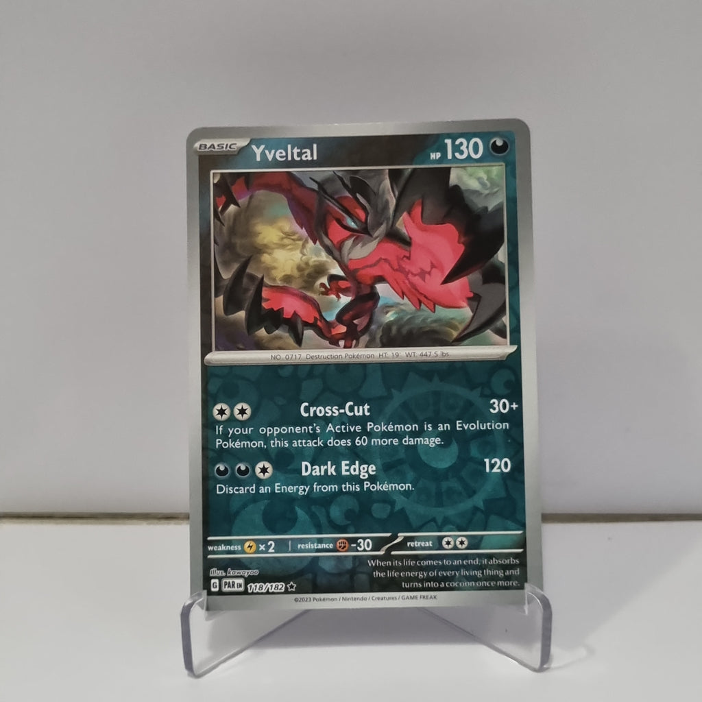 Pokemon TCG: Paradox Rift Reverse Holo card - Yveltal.