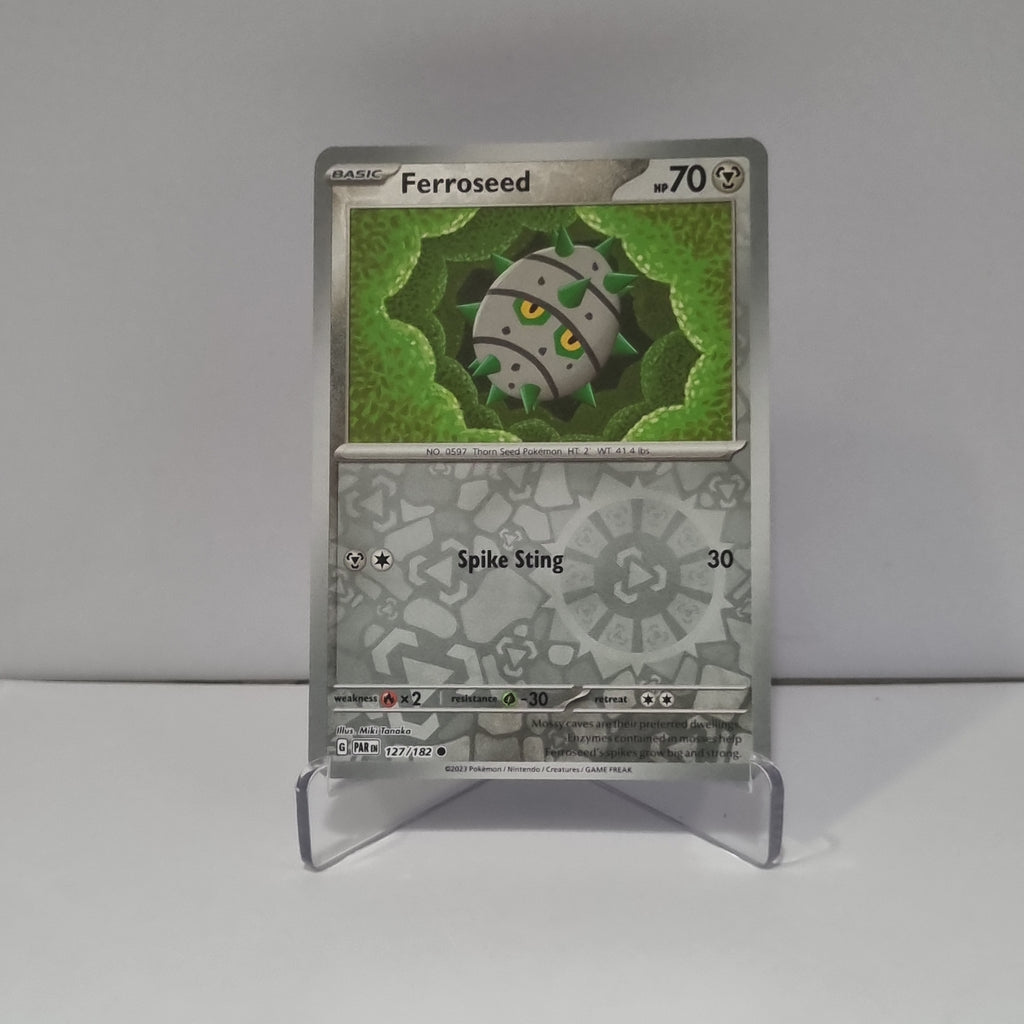 Pokemon TCG: Paradox Rift Reverse Holo card - Ferroseed.