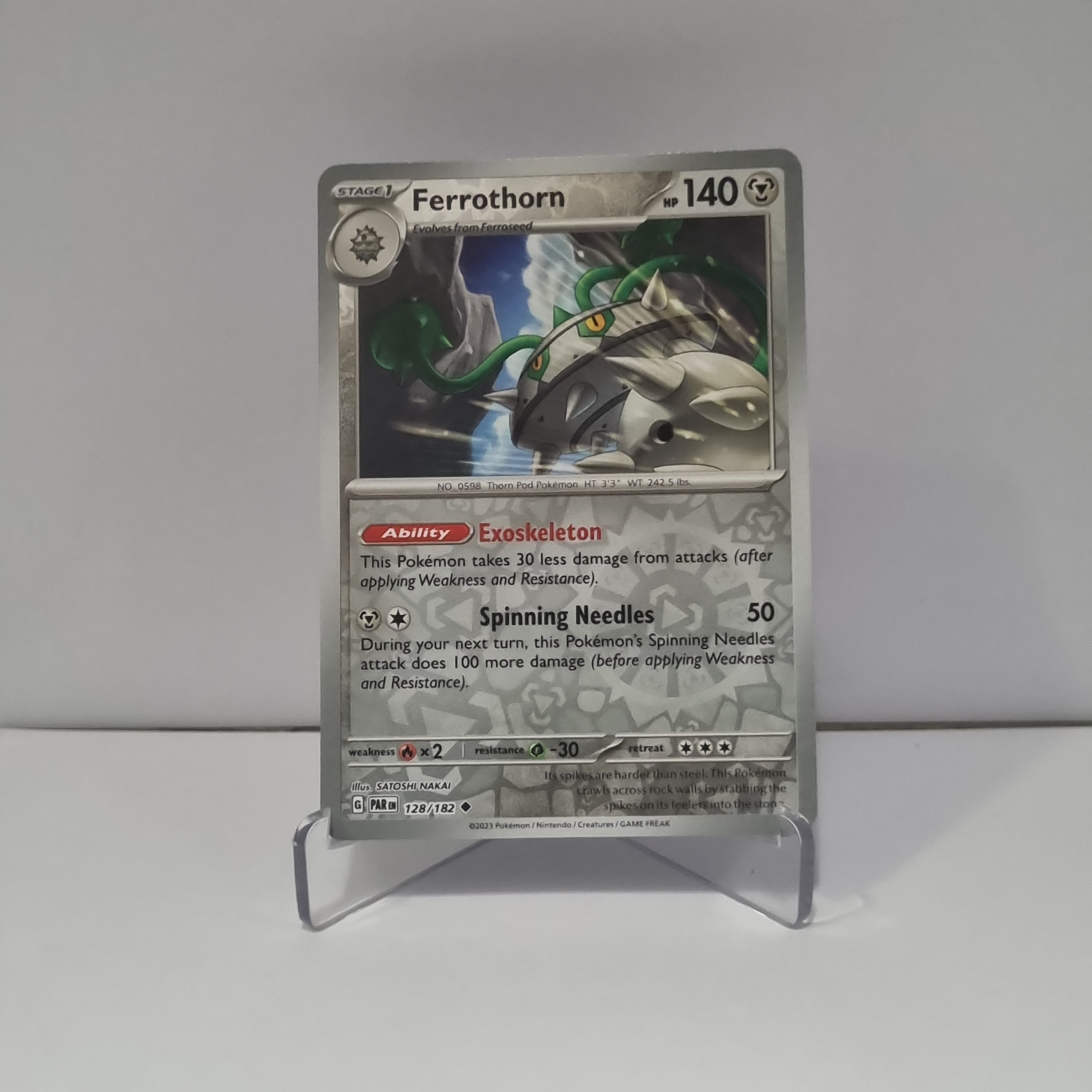 Pokemon TCG - Paradox Rift - #128 - Ferrothorn