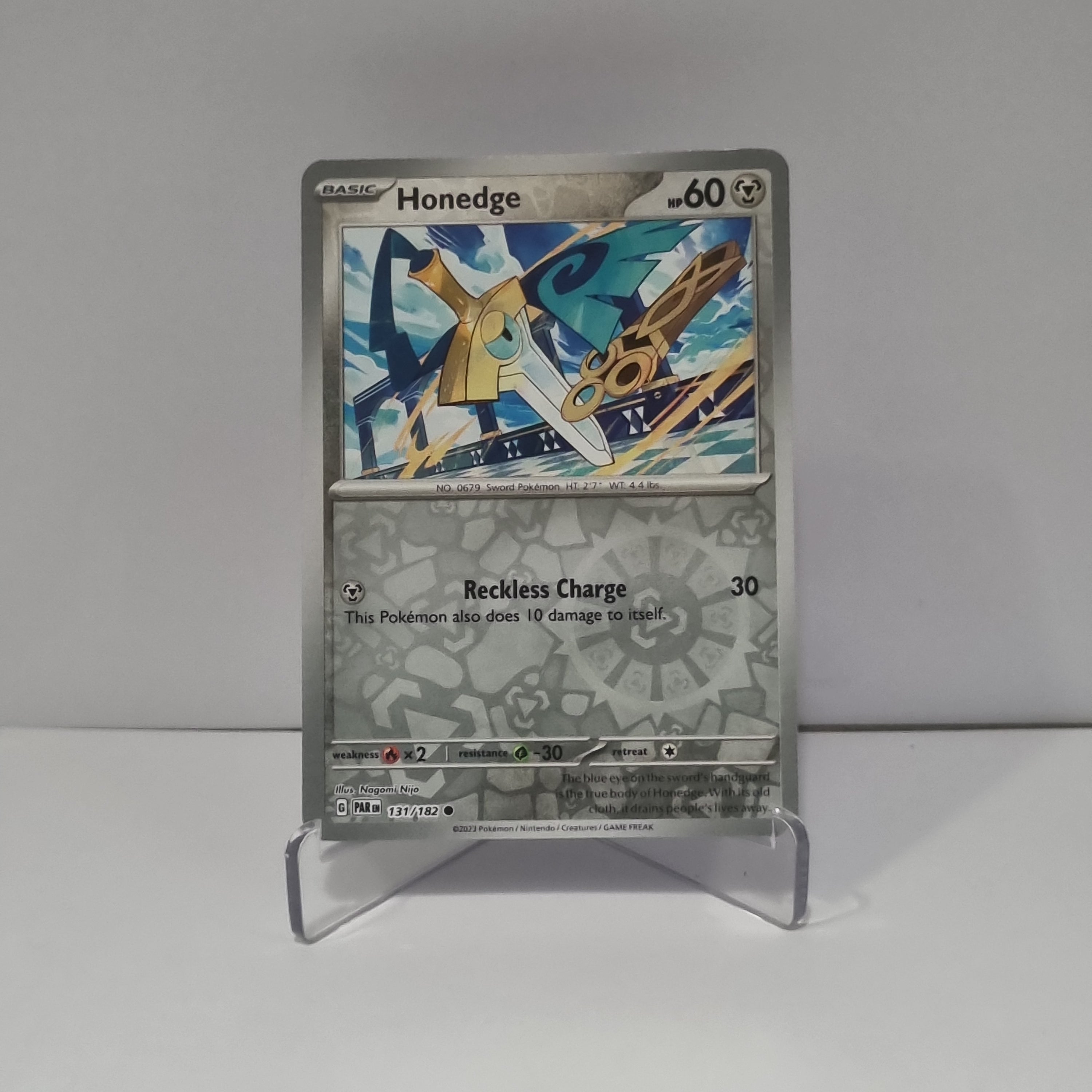 Pokemon TCG - Paradox Rift - #131 - Honedge - Reverse Holo