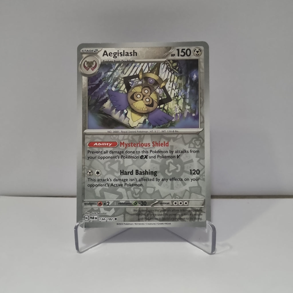 Pokemon TCG: Paradox Rift Reverse Holo card - Aegislash.