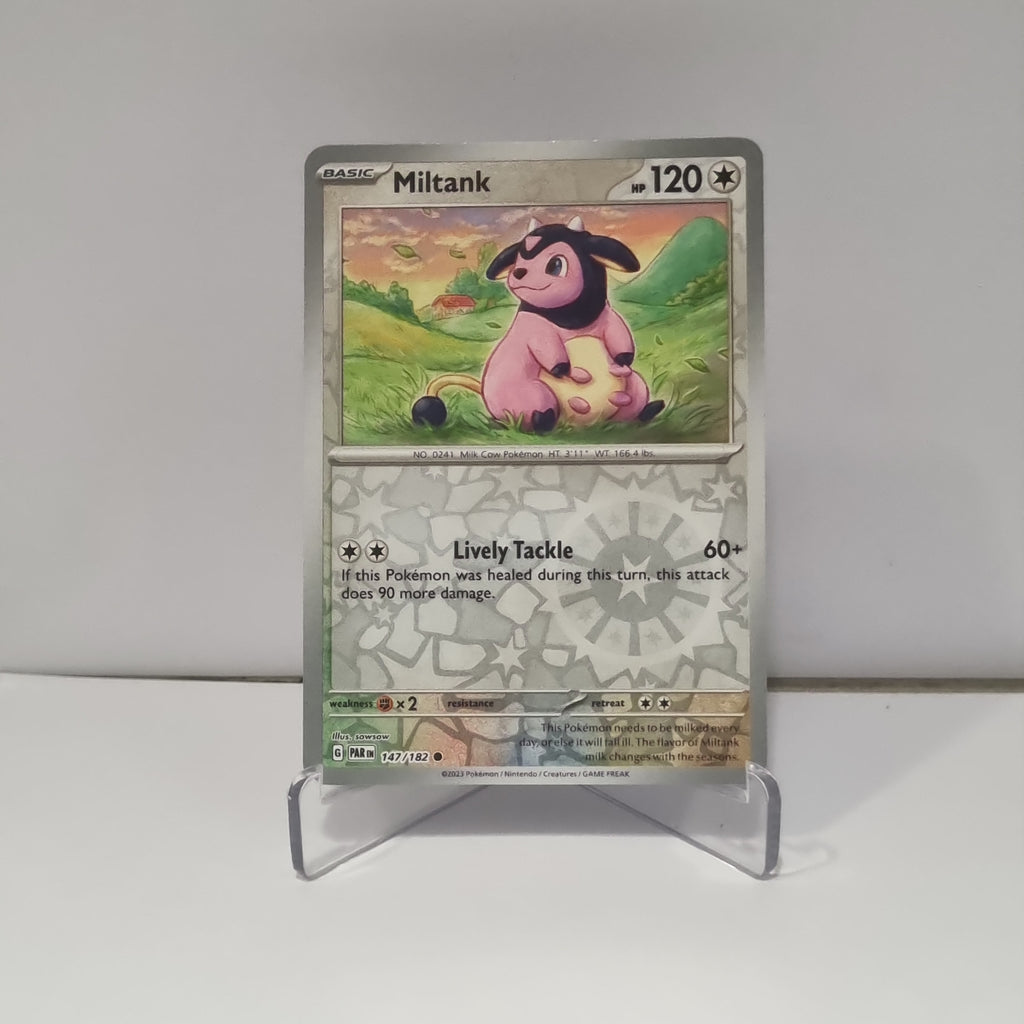 Pokemon TCG - Paradox Rift - #147 - Miltank - Reverse Holo - Common Funporium Pokemon TCG - Paradox Rift - #147 - Miltank - Reverse Holo - Common Funporium