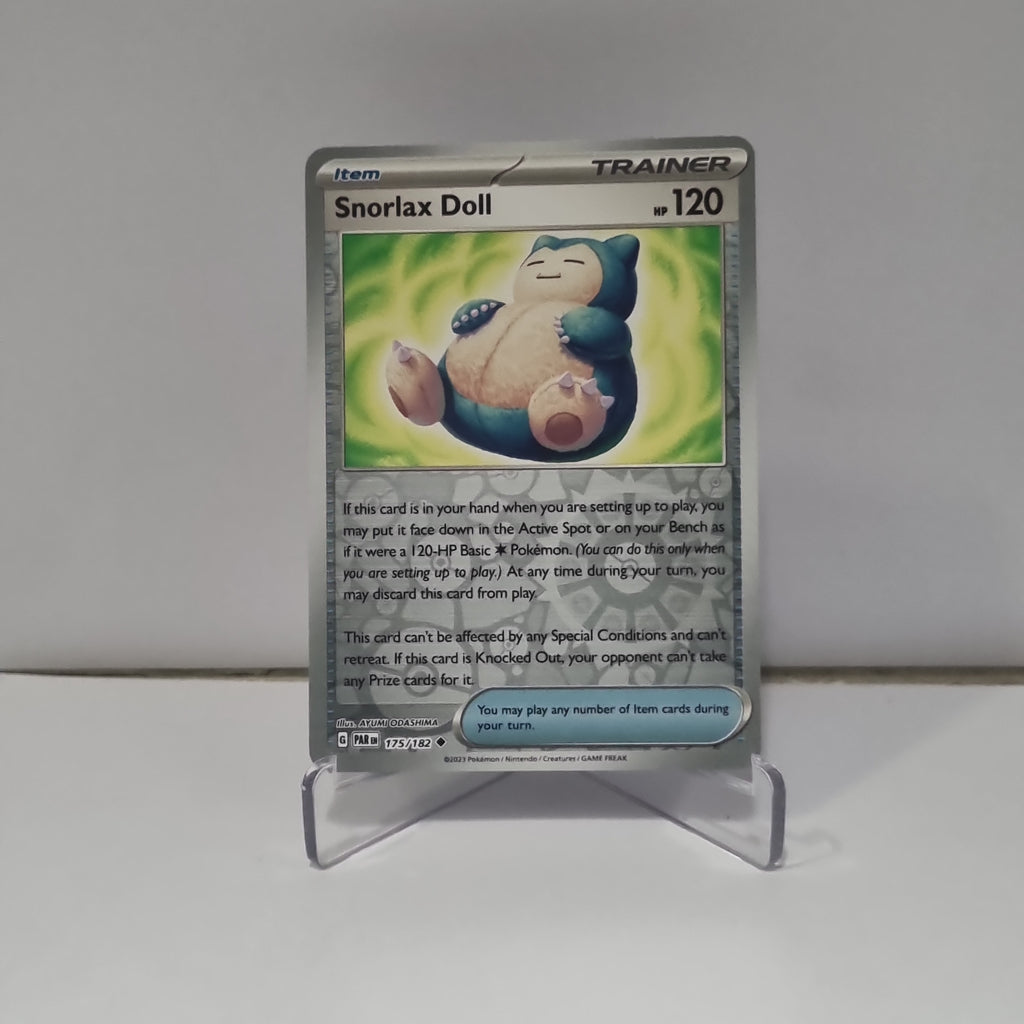 Pokemon TCG: Paradox Rift Reverse Holo card - Snorlax Doll.