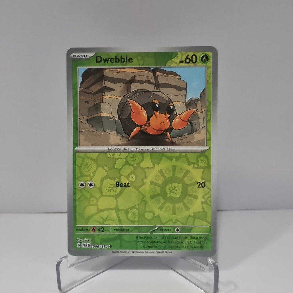 Pokemon TCG: Paradox Rift Reverse Holo card - Dwebble.