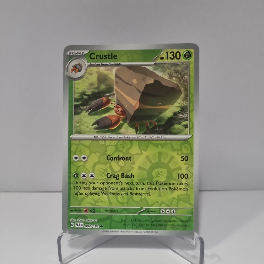 Pokemon TCG: Paradox Rift Reverse Holo card - Crustle.