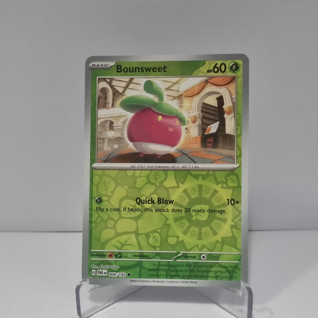 Pokemon TCG - Paradox Rift - #8 - Bounsweet - Reverse Holo - Common Funporium Pokemon TCG - Paradox Rift - #8 - Bounsweet - Reverse Holo - Common Funporium