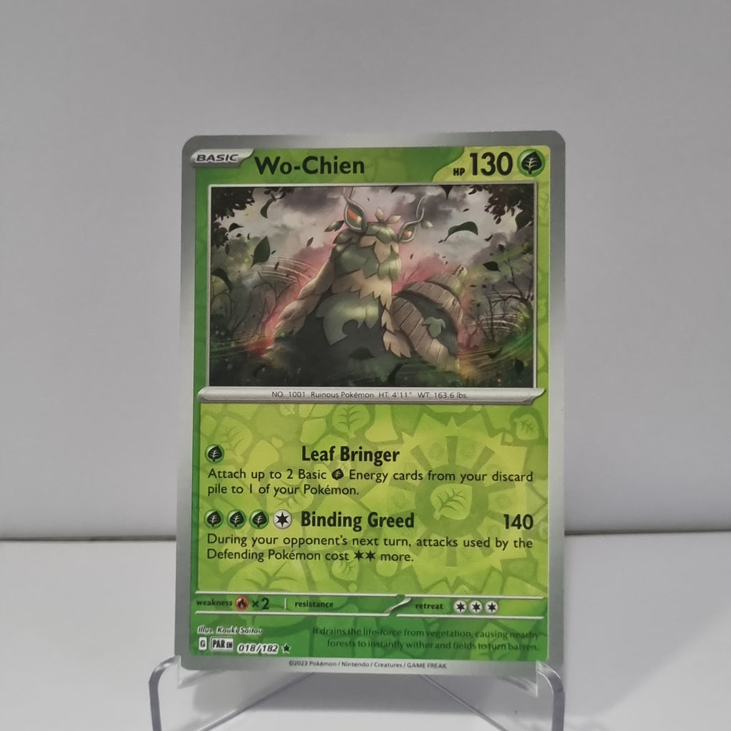 Pokemon TCG - Paradox Rift - #18 - Wo-Chien - Reverse Holo - Rare Funporium Pokemon TCG - Paradox Rift - #18 - Wo-Chien - Reverse Holo - Rare Funporium