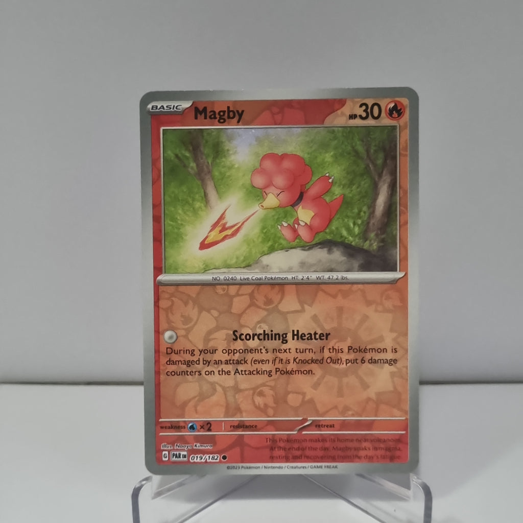 Pokemon TCG: Paradox Rift Reverse Holo card - Magby.