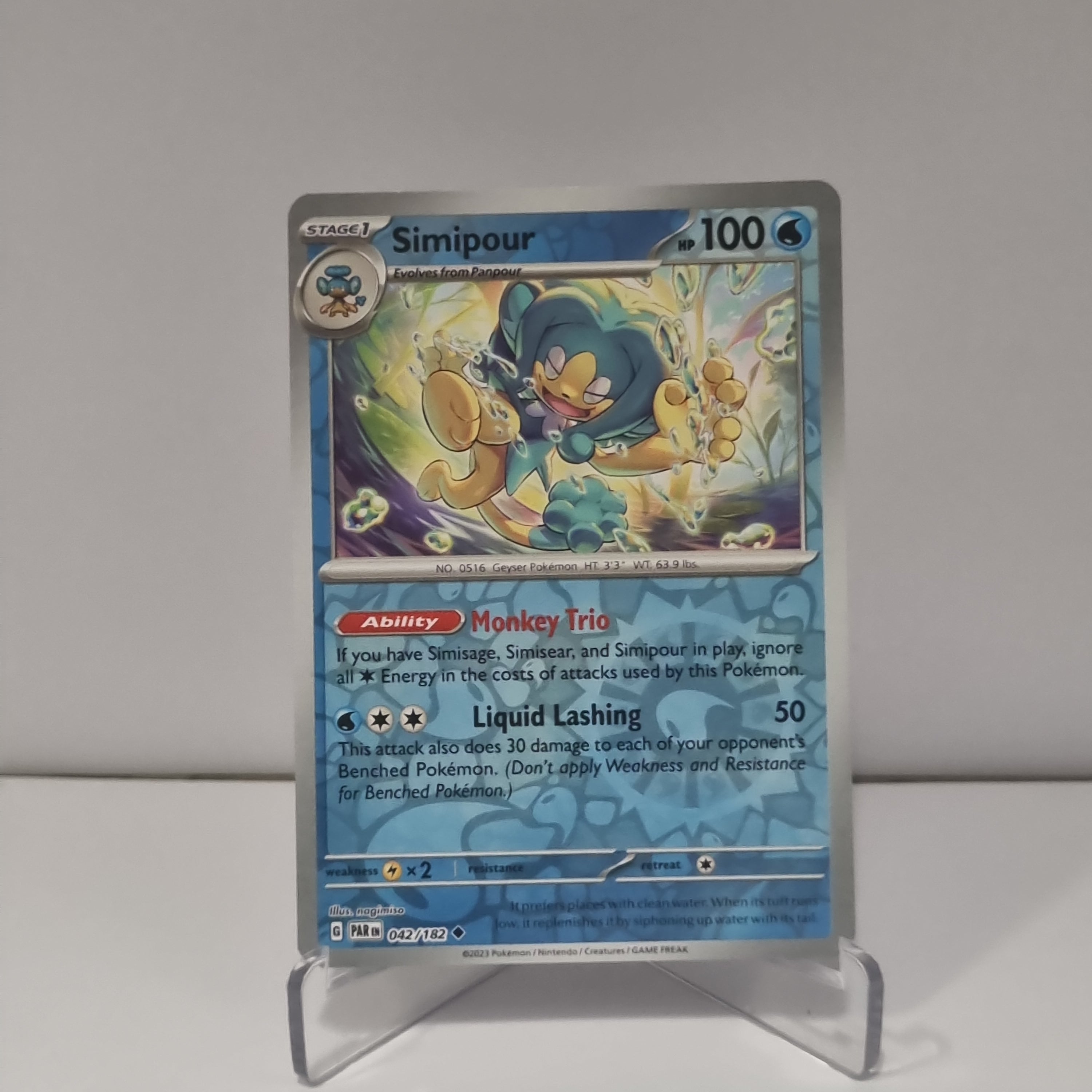 Pokemon TCG - Paradox Rift - #42 - Simipour - Reverse Holo - Uncommon Funporium Pokemon TCG - Paradox Rift - #42 - Simipour - Reverse Holo - Uncommon Funporium