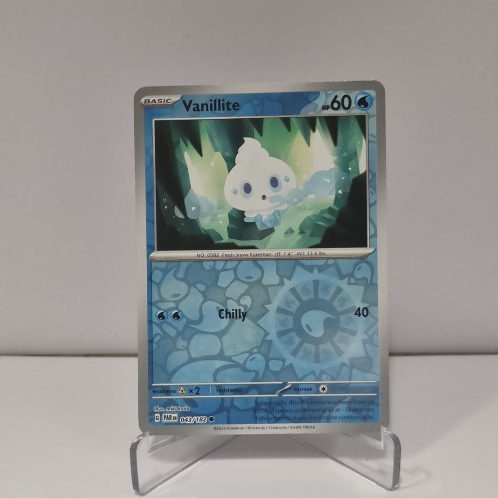 Pokemon TCG - Paradox Rift - #43 - Vanillite - Reverse Holo - Common Funporium Pokemon TCG - Paradox Rift - #43 - Vanillite - Reverse Holo - Common Funporium