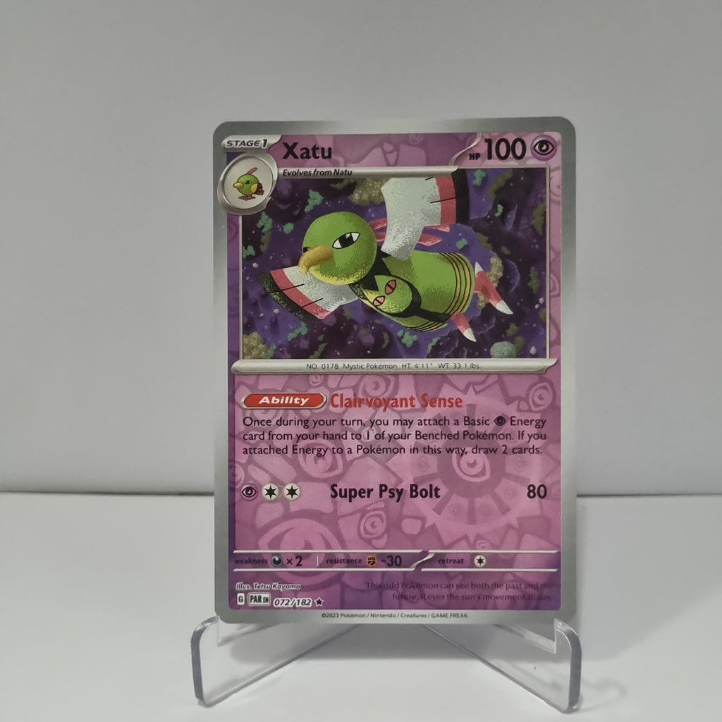 Pokemon TCG - Paradox Rift - #72 - Xatu - Reverse Holo - Rare Funporium Pokemon TCG - Paradox Rift - #72 - Xatu - Reverse Holo - Rare Funporium