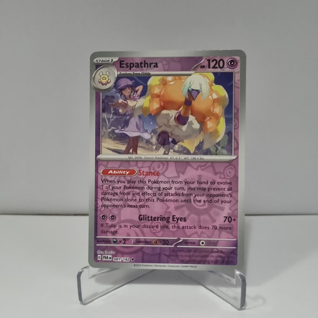 Pokemon TCG - Paradox Rift - #81 - Espathra - Reverse Holo - Rare Funporium Pokemon TCG - Paradox Rift - #81 - Espathra - Reverse Holo - Rare Funporium