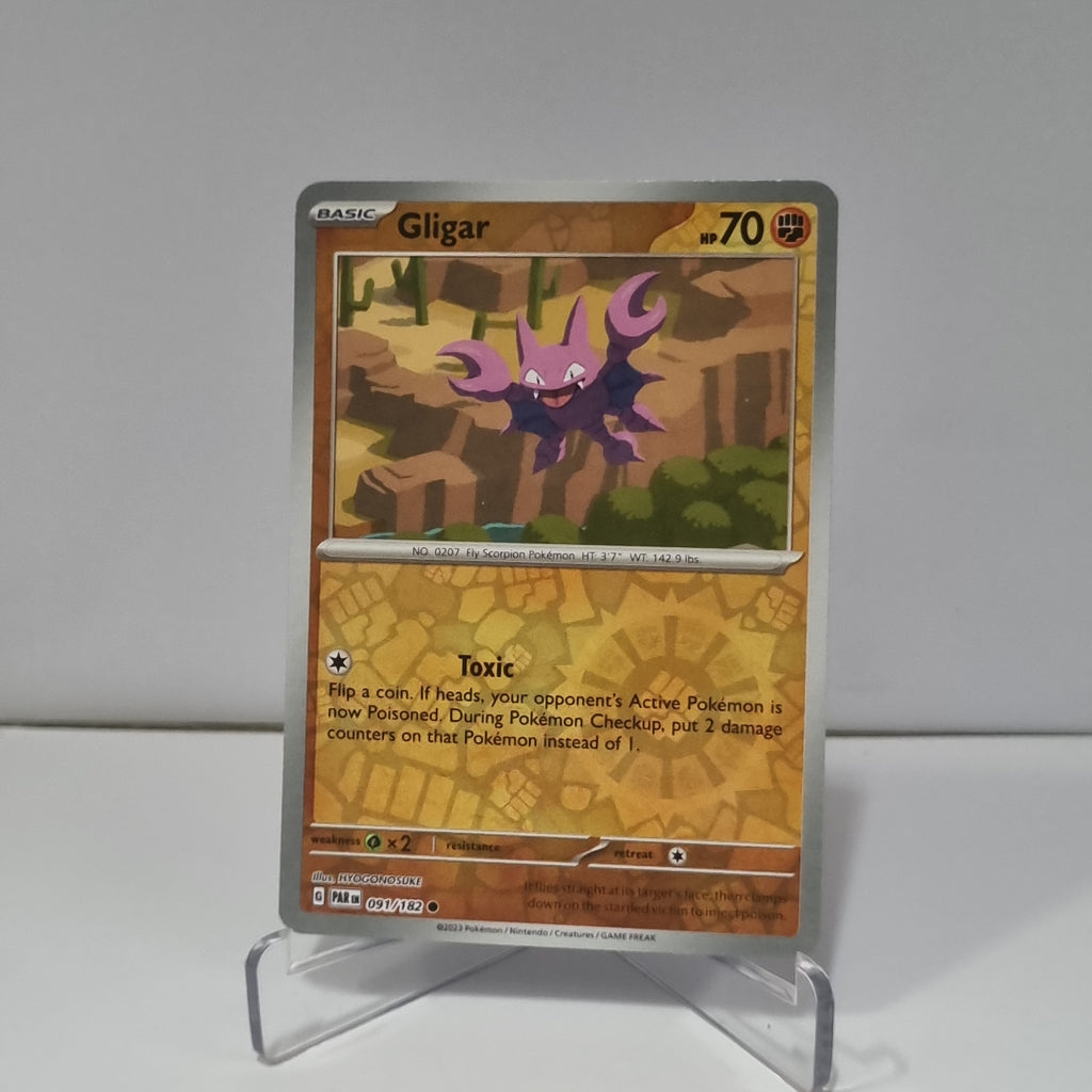 Pokemon TCG - Paradox Rift - #91 - Gligar - Reverse Holo - Common Funporium Pokemon TCG - Paradox Rift - #91 - Gligar - Reverse Holo - Common Funporium