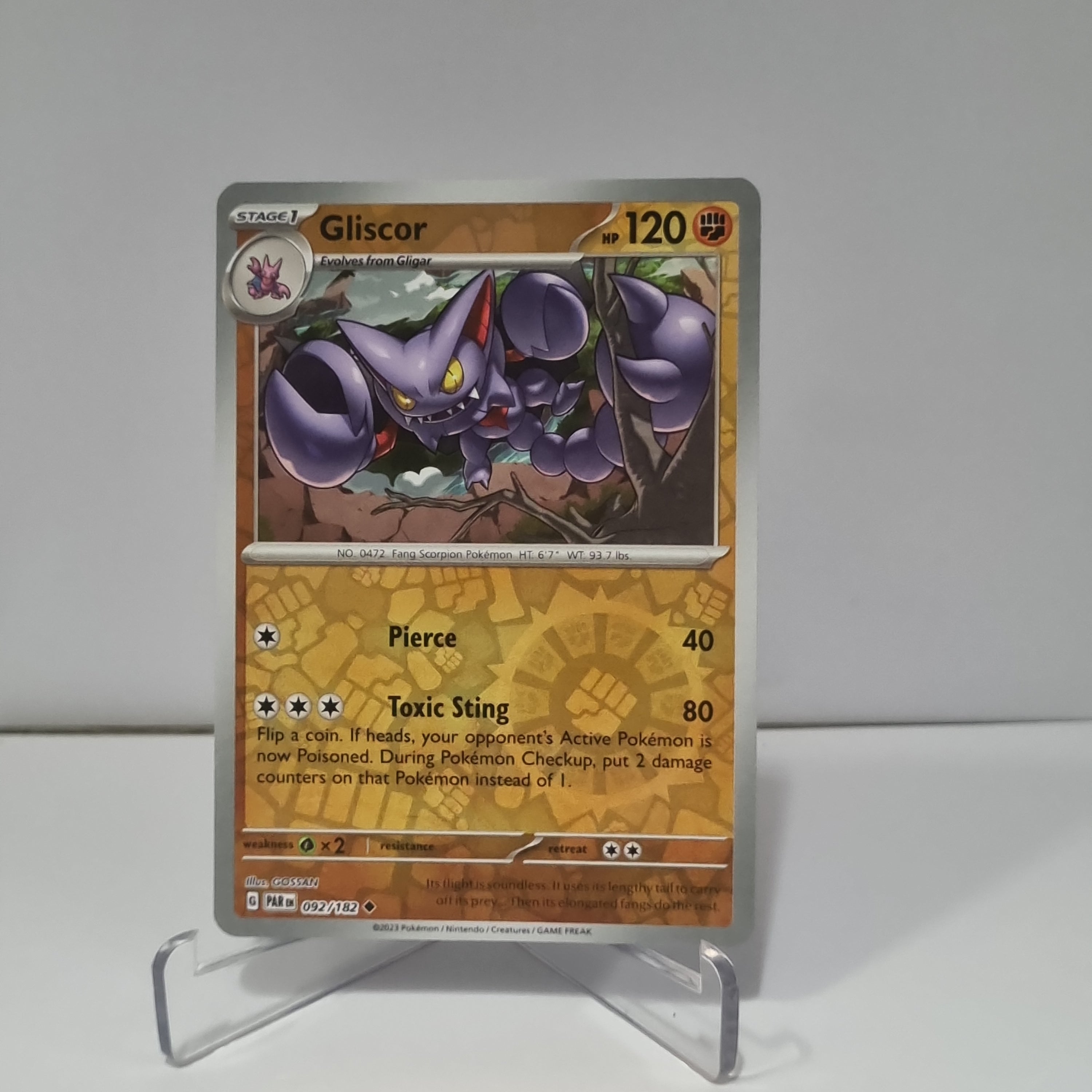 Pokemon TCG - Paradox Rift - #92 - Gliscor - Reverse Holo - Uncommon   Funporium