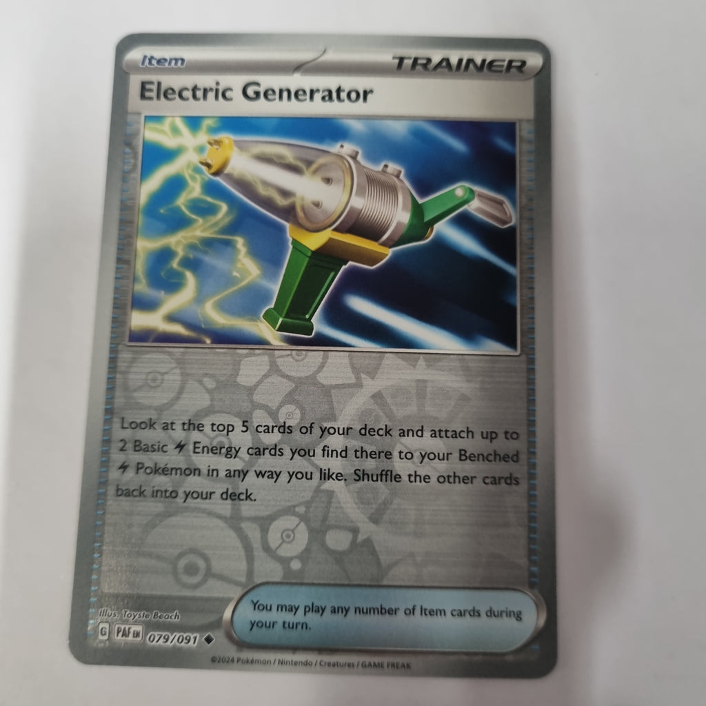 Pokemon TCG-Paldean Fates-#79-Electric Generator-Uncommon-Reverse Holo