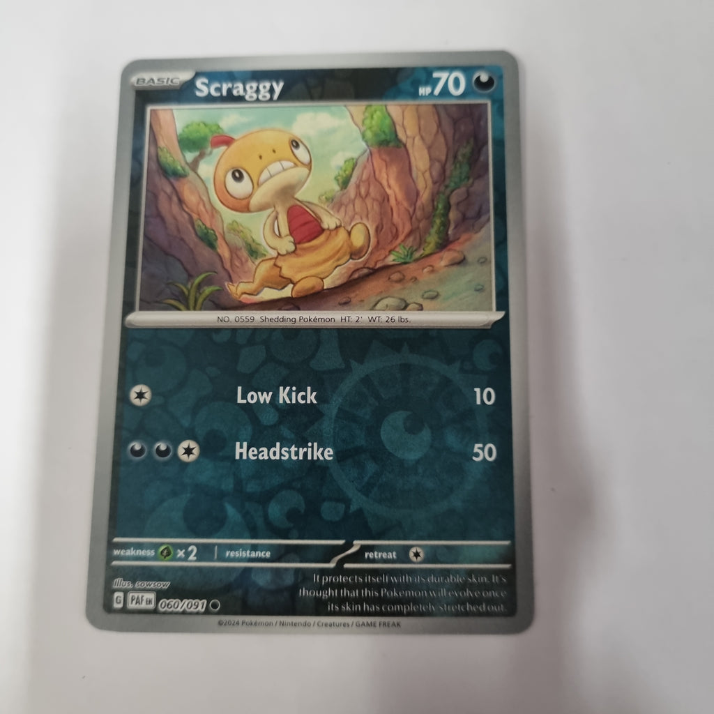 Pokemon TCG - Paldean Fates - #60 - Scraggy - common - Reverse Holo