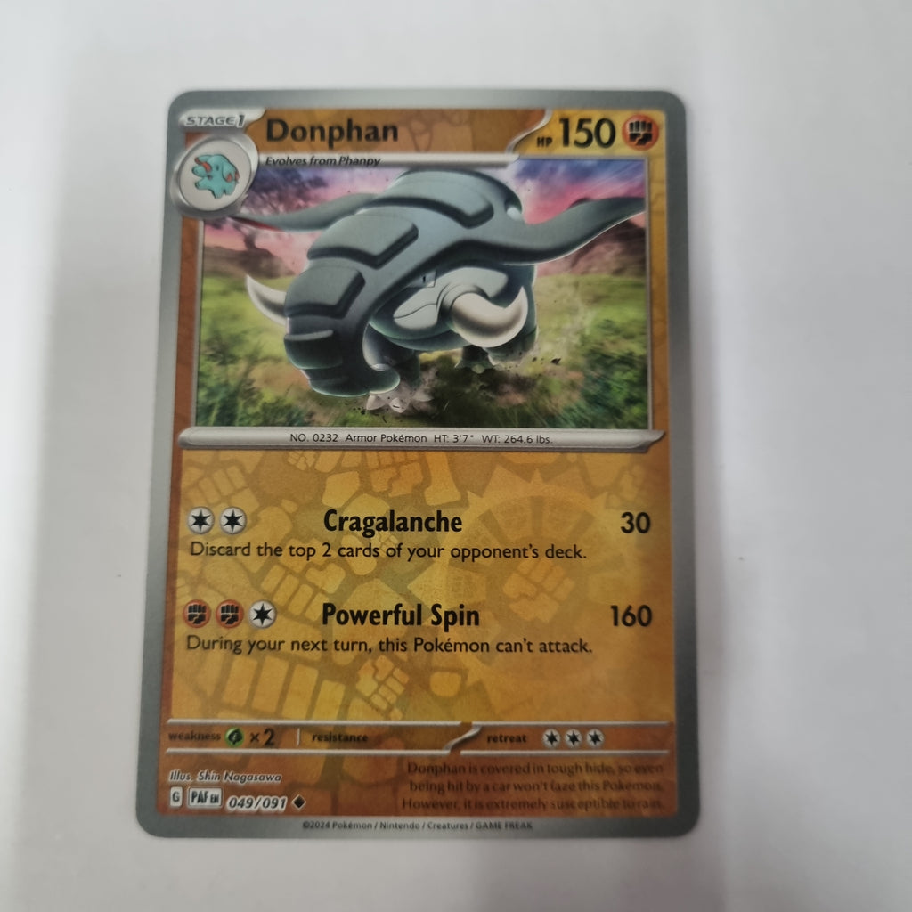 Pokemon TCG - Paldean Fates - #49 - Donphan - Uncommon - Reverse Holo