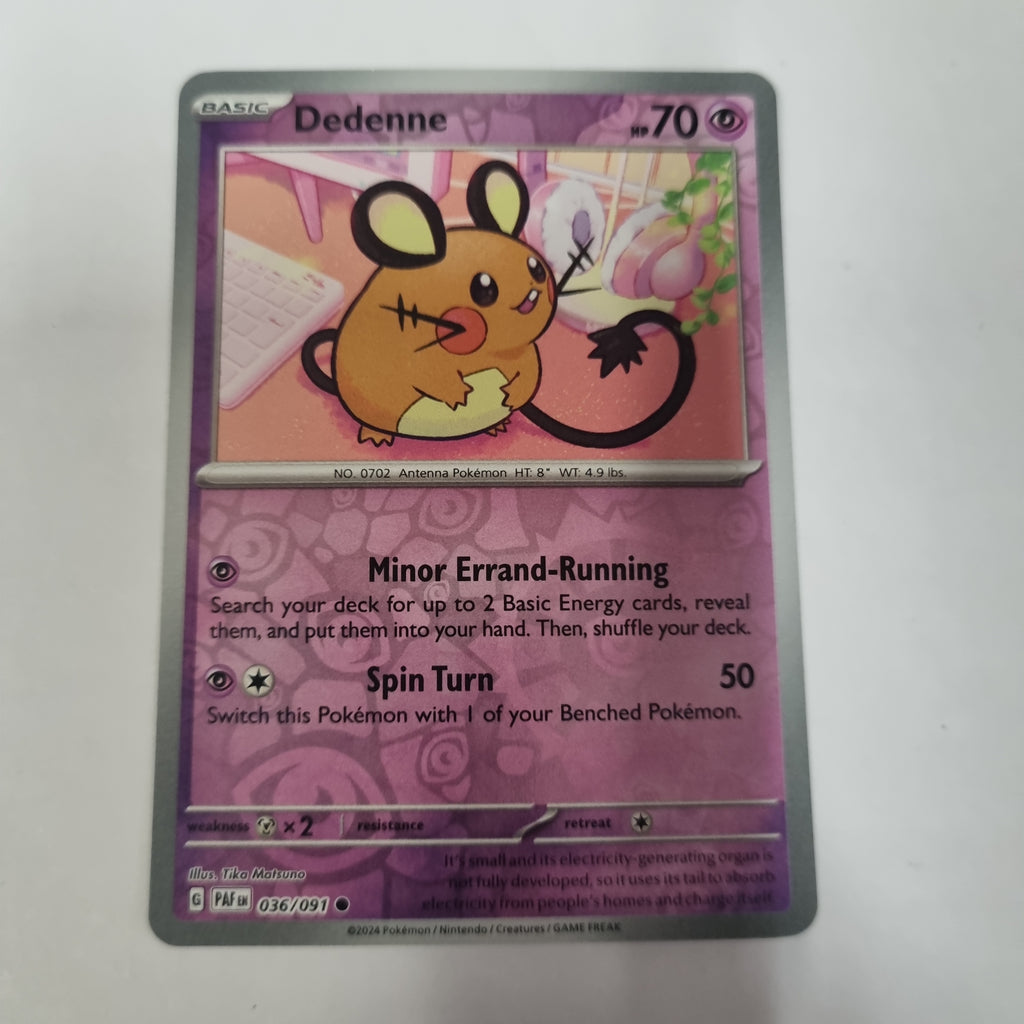 Pokemon TCG - Paldean Fates - #36 - Dedenne - common - Reverse Holo